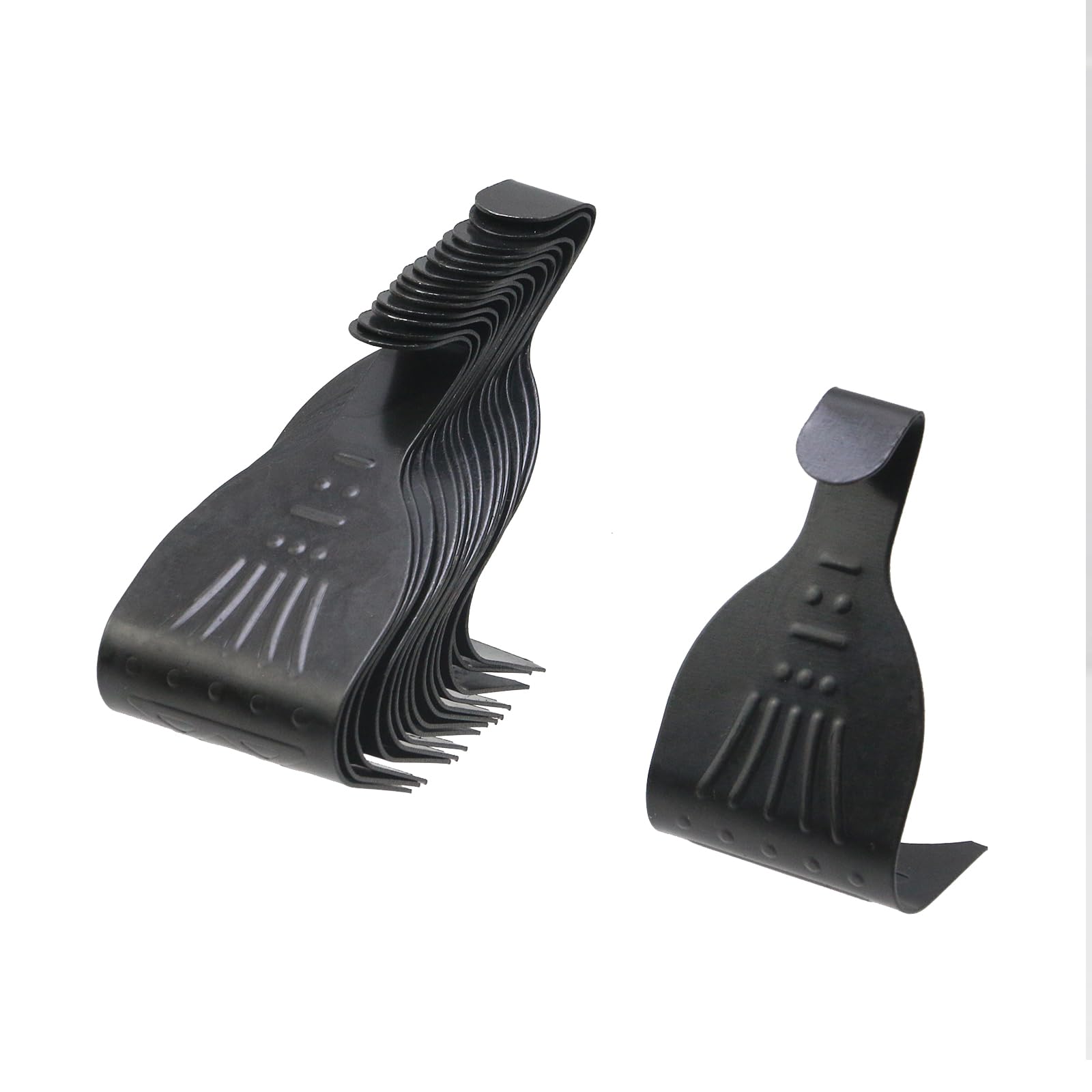 MY MIRONEY 2.2" x 1.3" Metal Rail Molding Hanging Hooks Black Photo Frame Picture Rail Hooks Pack of 15