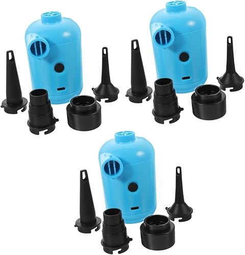 VANZACK 2 juegos de bomba de aire eléctrica para el hogar, inflador de juguete, bomba de gas, tienda de campaña portátil, bomba de aire eléctrica