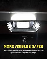 Vista 6 de LED License Plate Lights Bright White Smoke Lens Tag Lamp Assembly Replacement Compatible with 2003-2018 Dodge RAM 1500 2500 3500 Pickup Truck, Pack