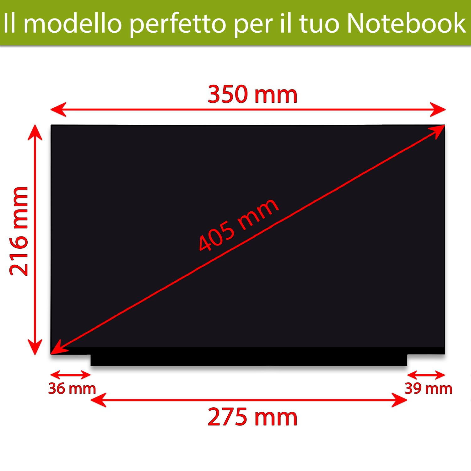new net - Pannello Schermo Display LCD IPS compatibile con NV156FHM-T04, NV156FHM-T06 V8.0, NV156FHM-T07 [15.6 pollici - FHD - 1920x1080-40 pin - Touchscreen]