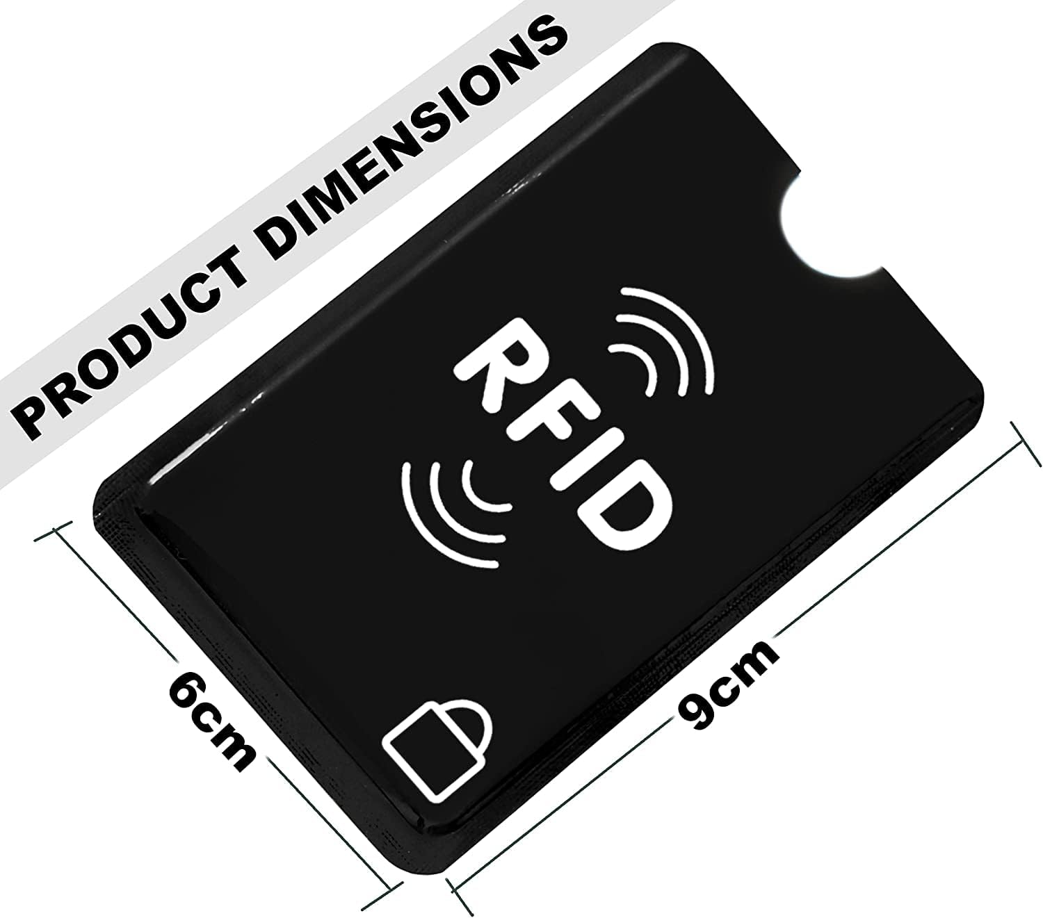 Scyork (Pack of 12) RFID Blocking Credit Card Holders Sleeves for Identity Theft Protection, Perfectly Fits in Wallet/Black