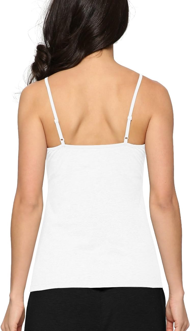 GYS Women's Bamboo Viscose Camisole Undershirt Adjustable Spaghetti Strap Layering Tank Top - Image 4
