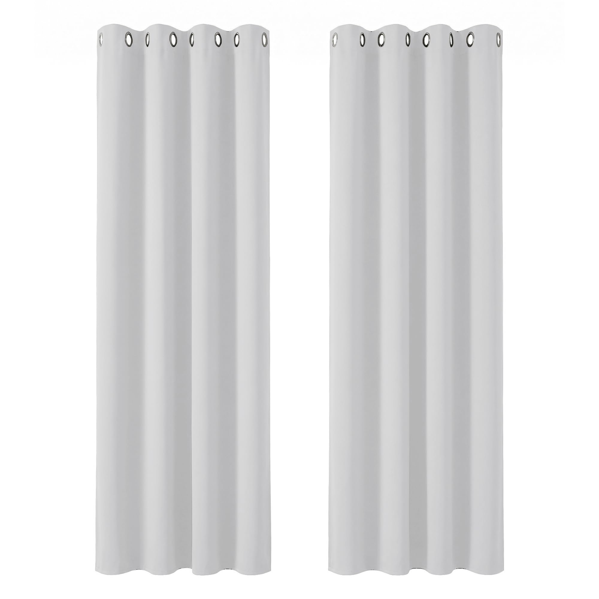 Deconovo Silver Grey Window Treatments Room Darkening Eyelet Curtains Thermal Insualted Energy Saving Curtains For Kids Bedroom 42 X 72 Inch 2 Panels