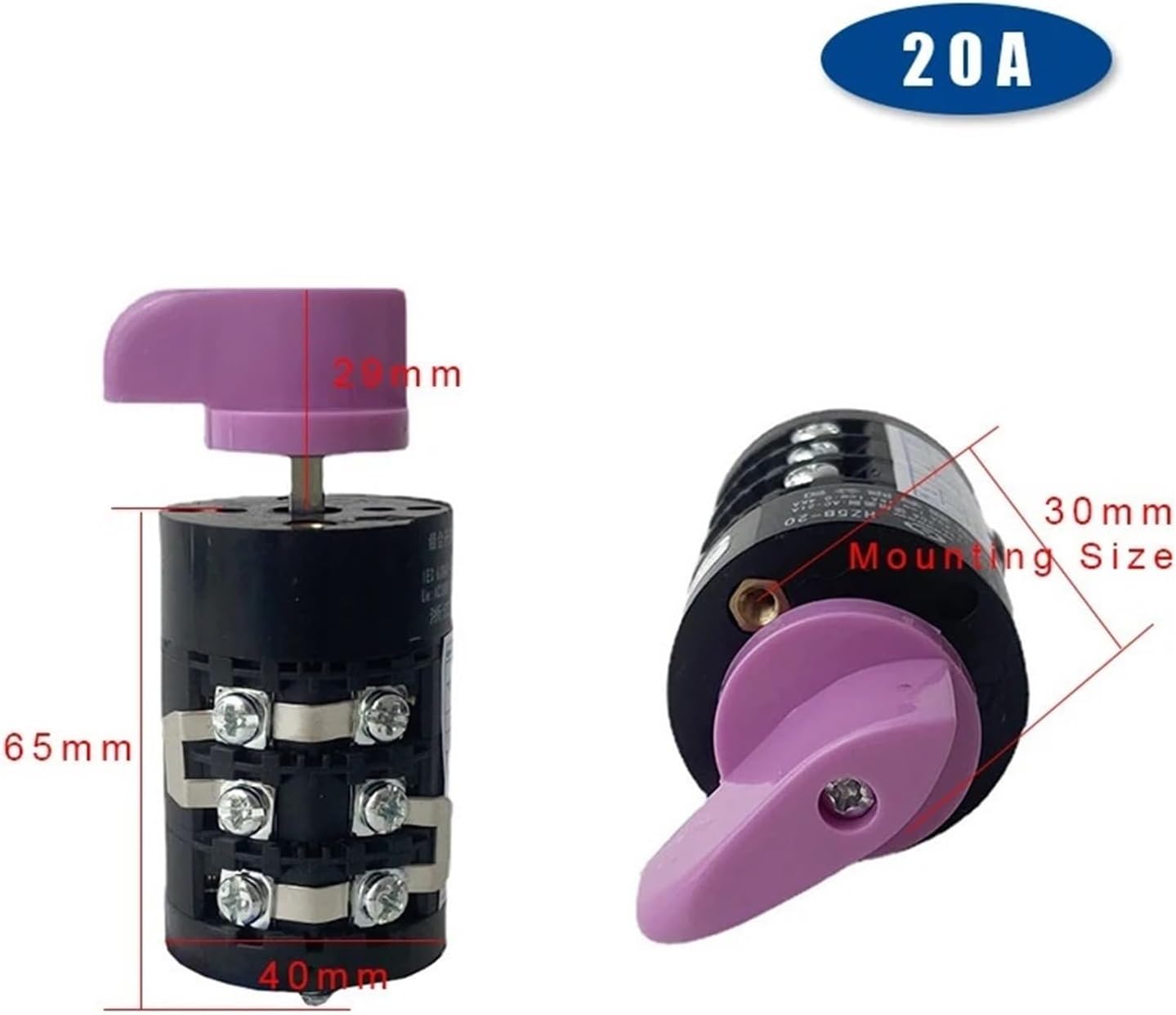 HZ5B-20/3 20A 3P マルチステップ 0-7 ポジション ユニバーサル ロータリー カム スイッチ シルバー コンタクト