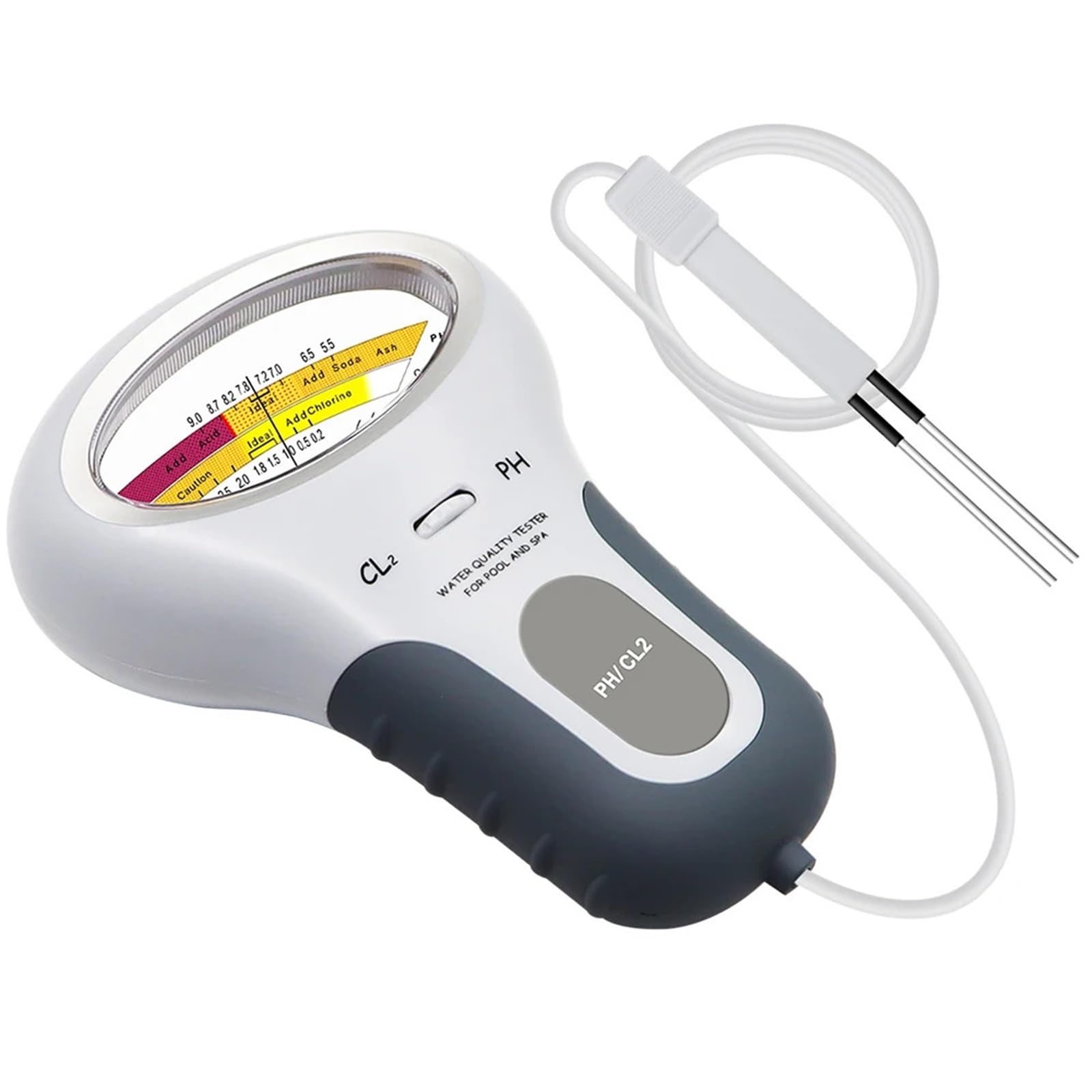 Digital pH Meter, 2 in 1 Chlorine Detector PH & CL2 Meter Swimming Pool Spa Chlorine Monitor Tester Aquarium Hot Spring Water Quality Tester