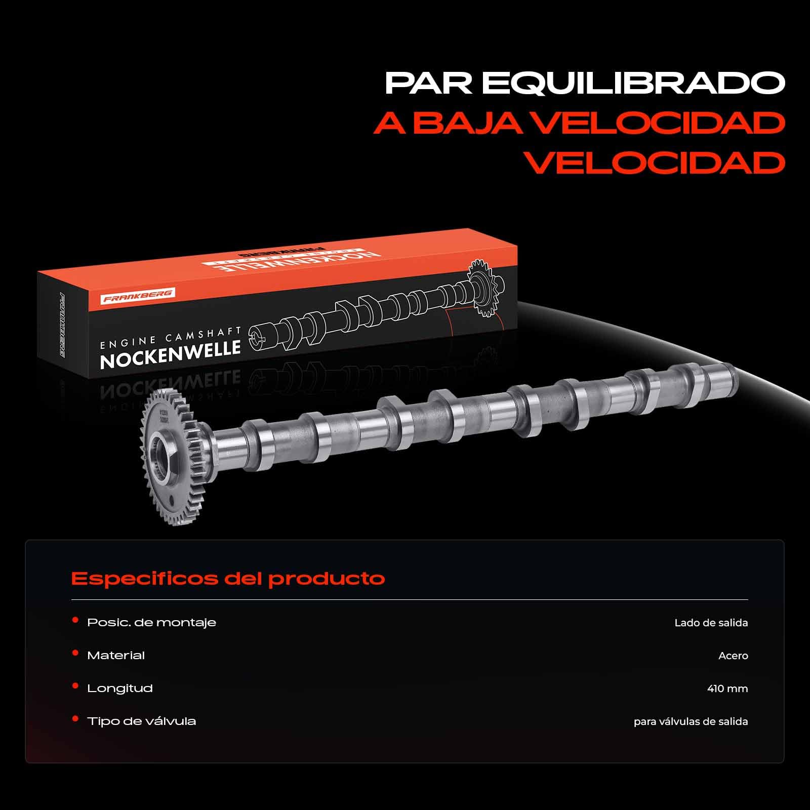 Frankberg Árbol de levas 11318575438 | Compatible con: Serie 3 Touring G21 G81, Serie 3 Touring G21, 6 Gran Turismo G32, Serie 7 G11 G12, Serie 3 Touring E91