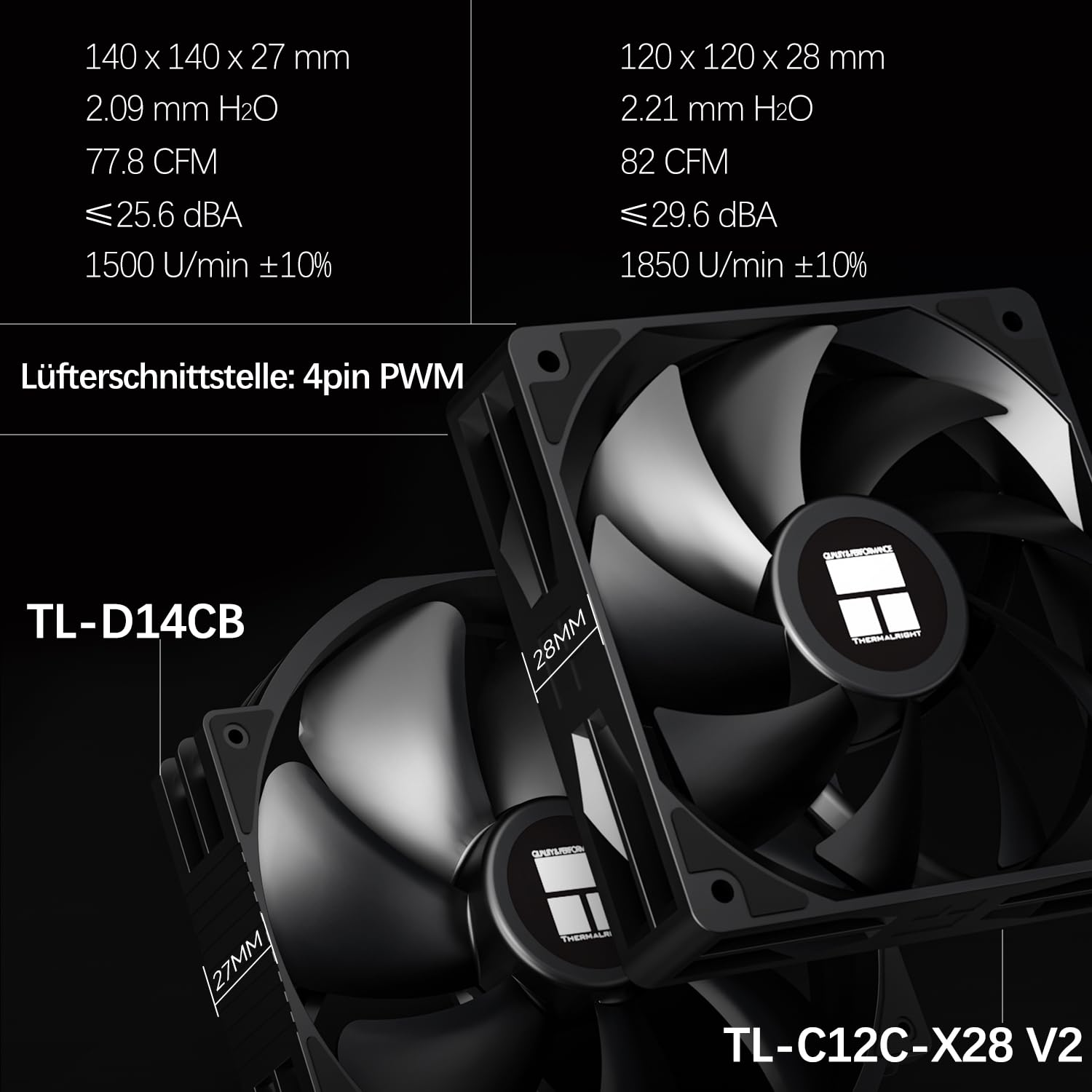 TR-Thermalright Peerless Assassin 140 Digital Black CPU, doble torre con 6 heatpipes, ventilador de doble CPU, 1850 rpm, cubierta superior de placa de pantalla digital magnética, para AM5/LGA1851