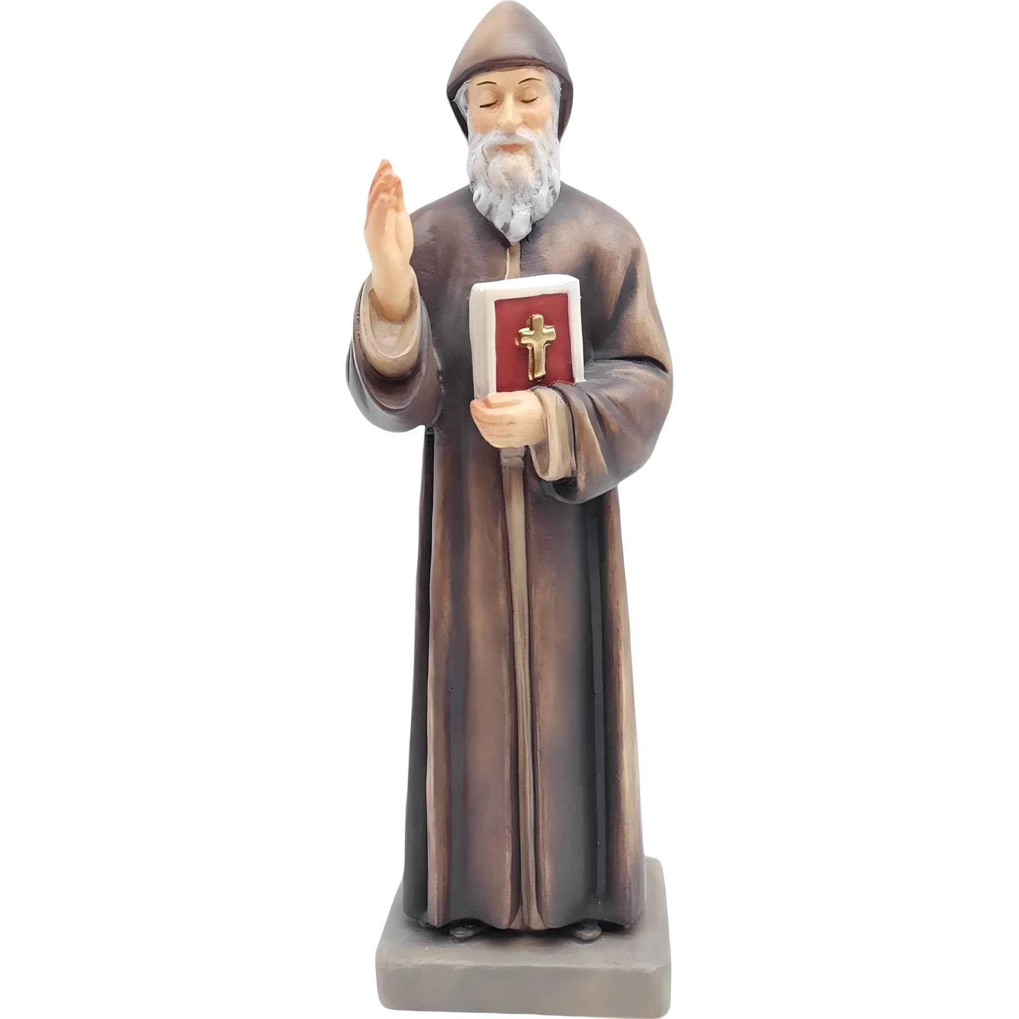 Wooden Saint Charbel Figure - Colored Maple by Dolfi
