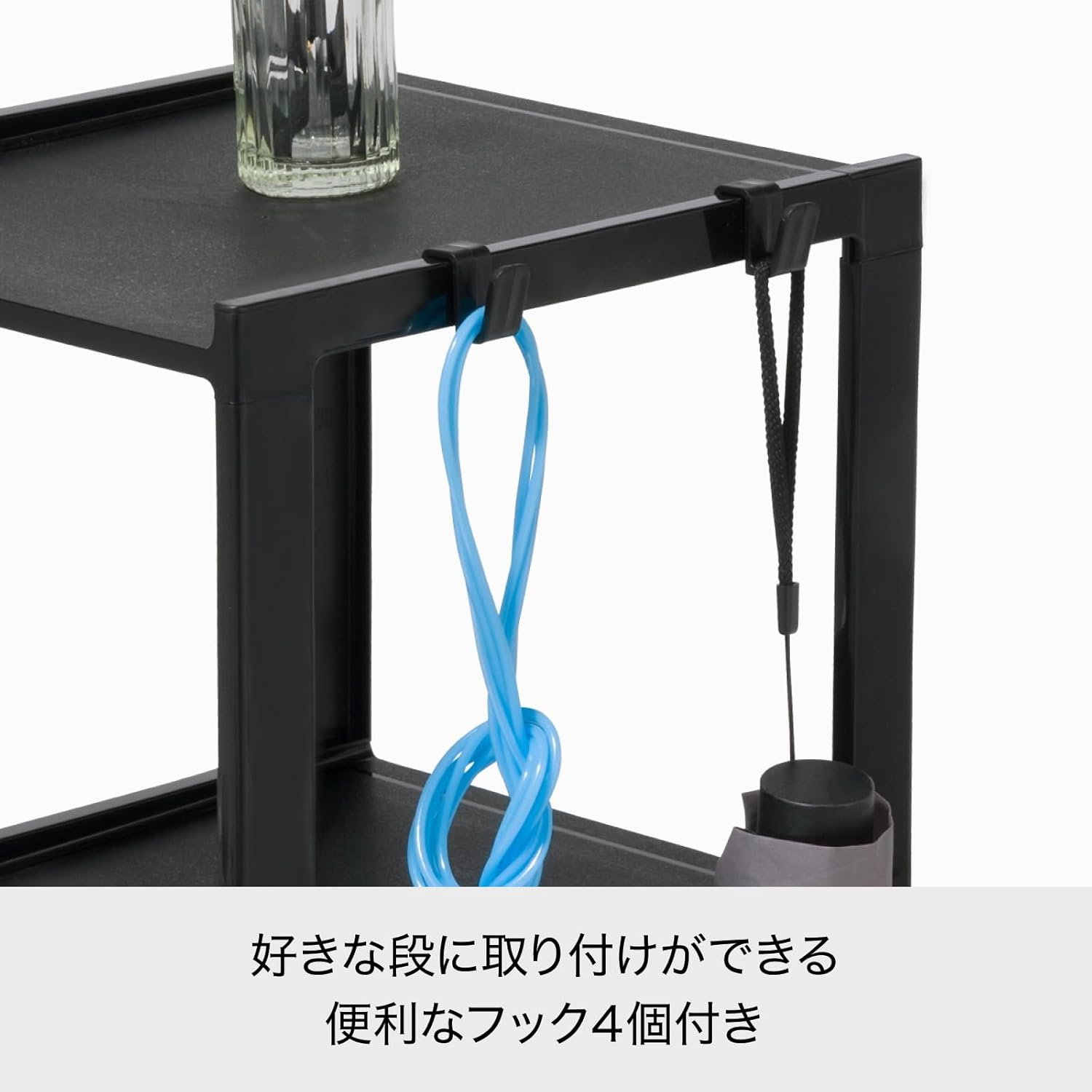 ライクイット (like-it) 靴収納 シューズラック スリム 5段 約幅23.8x奥28.5x高93cm ブラック 日本製 CUBE ショートブーツ収納 省スペース 組み立て簡単 玄関