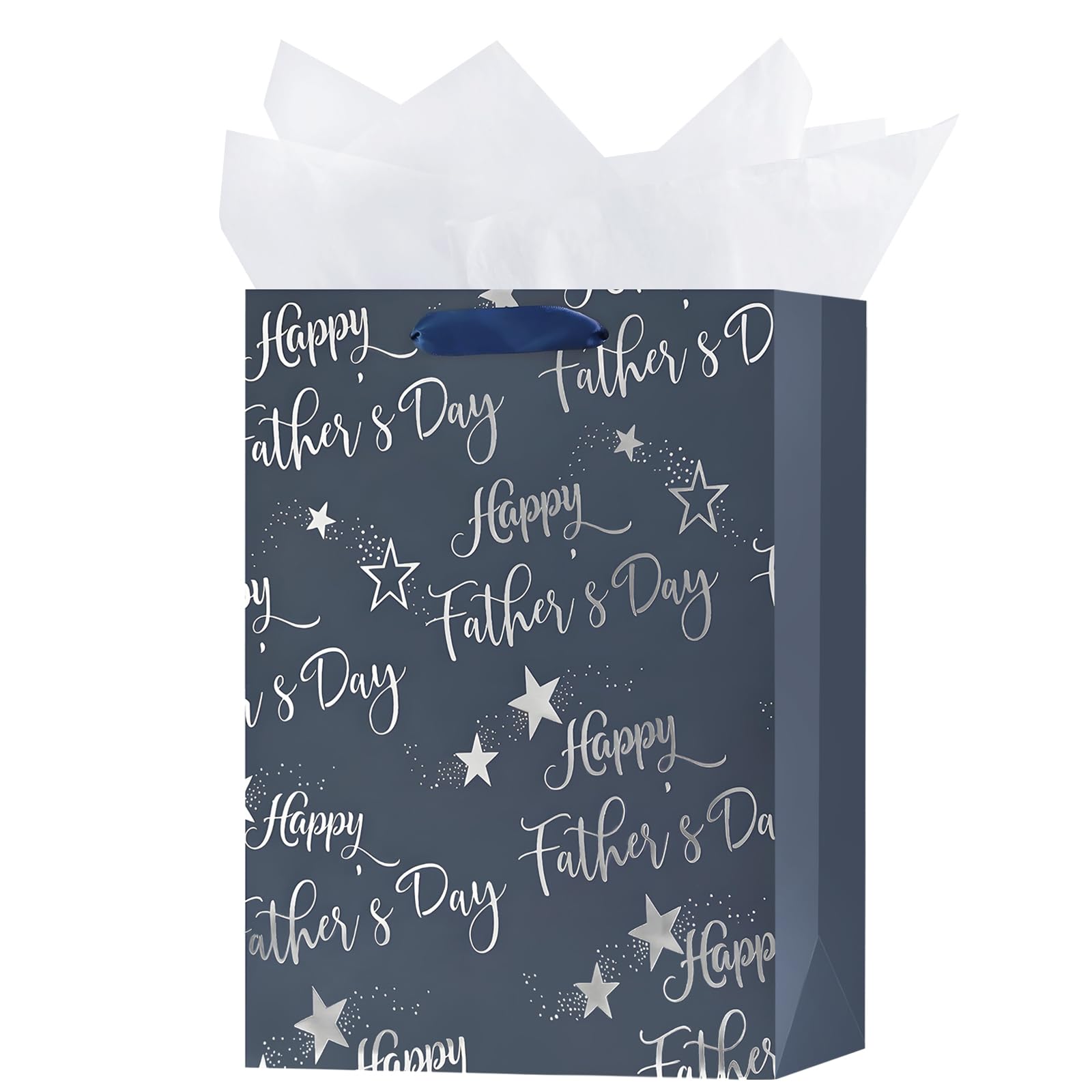 OFIHANLY 12.6" Medium Size Happy Fathers Day Gift Bag - gift wrapping supplies | Mubboo