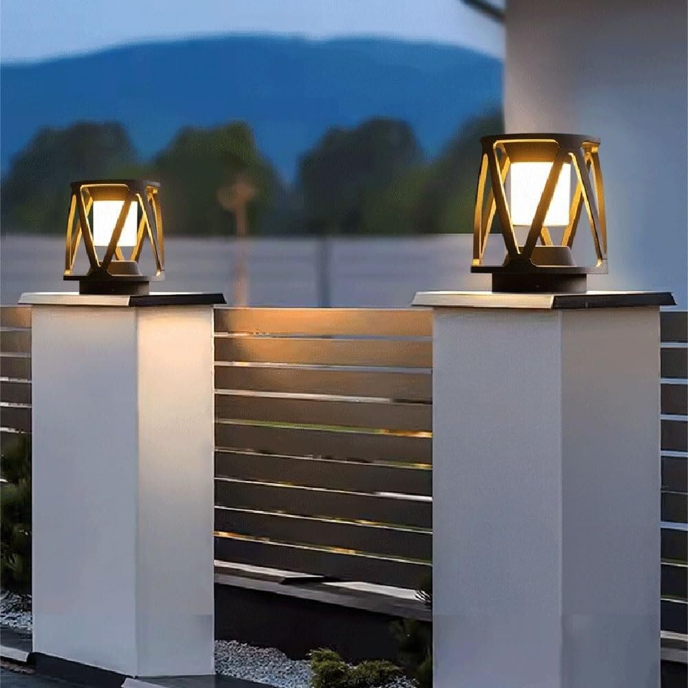 Pfostenleuchten Außenbereich Solar-LED-Pfostenkappenleuchten for den Außenbereich, wasserdichte Aluminium-Gartenlampe, Terrassensäulenleuchte, regensichere Straßenpfostenleuchte, Außensolarleuchten fo