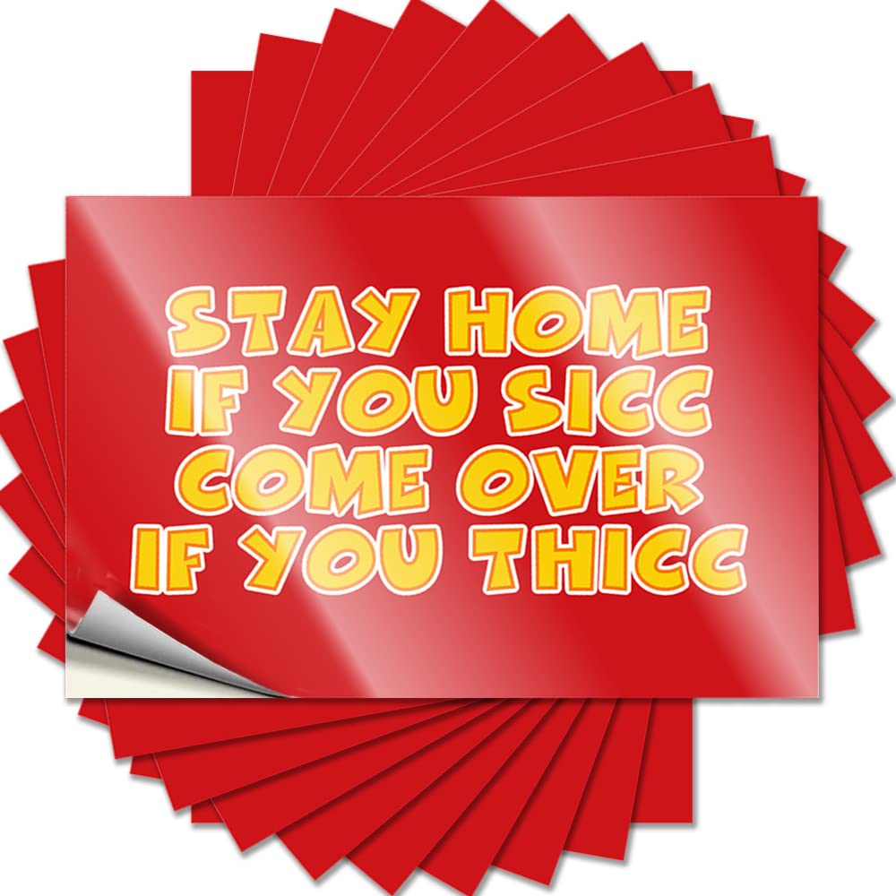 Sports Bar Decor, Tattoos Fall Bottle Stay Home If You Sicc Come Over If You Thicc | Fun Waterproof Vinyl Stickers(12X18CM)