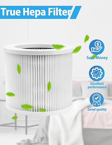 Miniatura 5 de BBT BAMBOOST Filtro de repuesto A1 compatible con VEWIOR A1, AME=EU AP01W, KOIOS HQKJ-50 purificadores de aire, 3 en 1 True HEPA y filtro de carbón