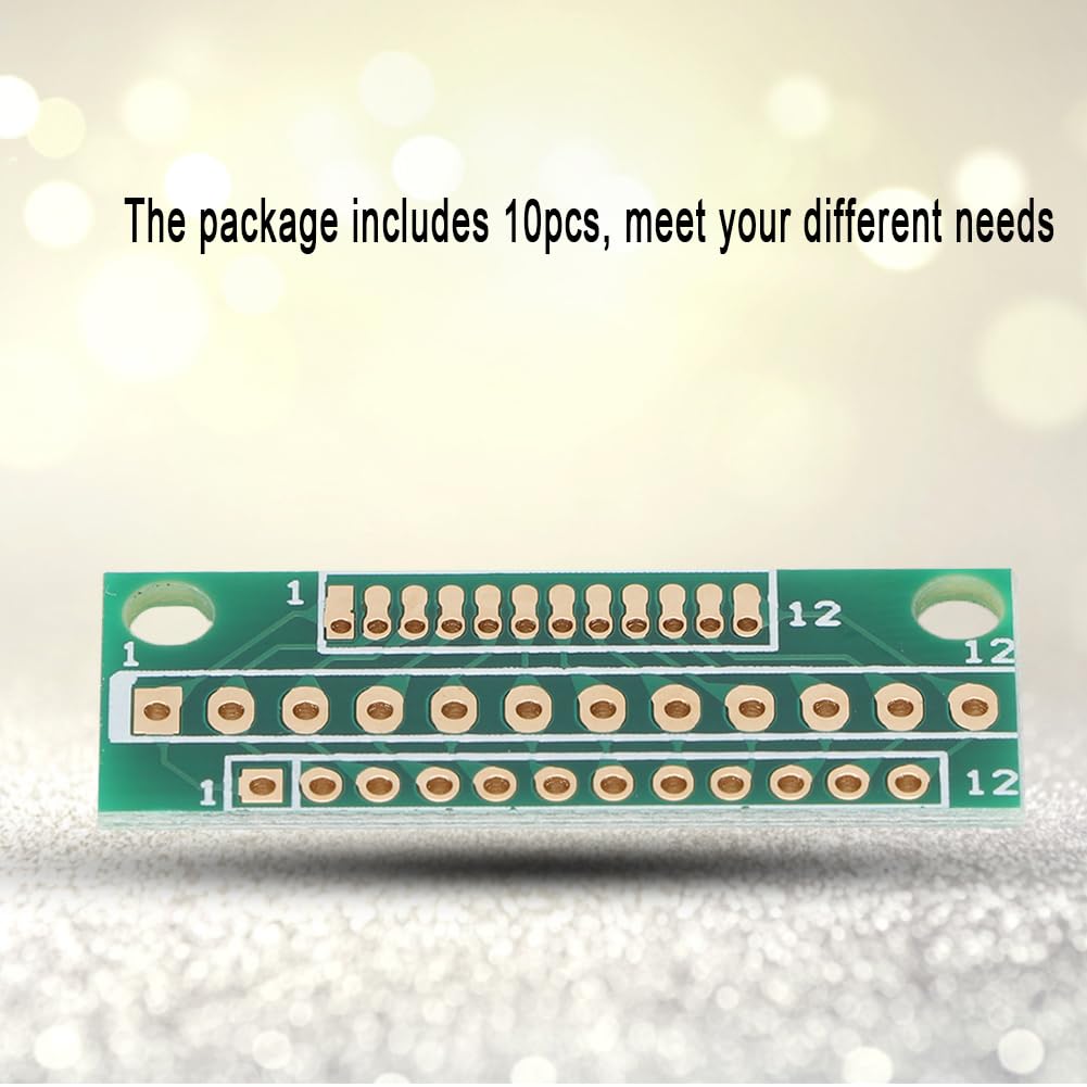 Scheda adattatore, 10 pezzi, 1,27 mm, 2,0 mm, 2,54 mm, 12 pin, 3 file, 36 fori, adattatore per moduli senza fili