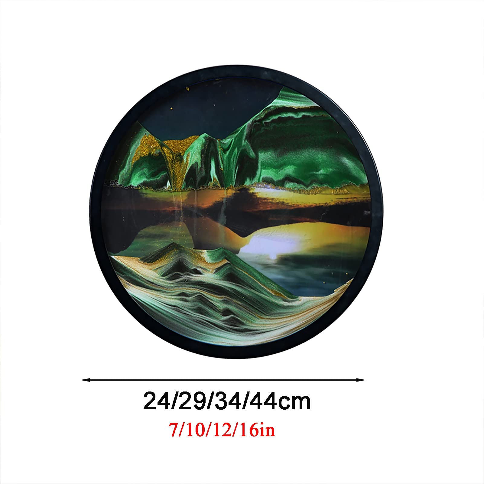 WPUXOY Sablier 3D Sandscape 7 – Tableau De Sable Dynamique Fluide, Déco Maison Et Bureau Apaisante Et Originale