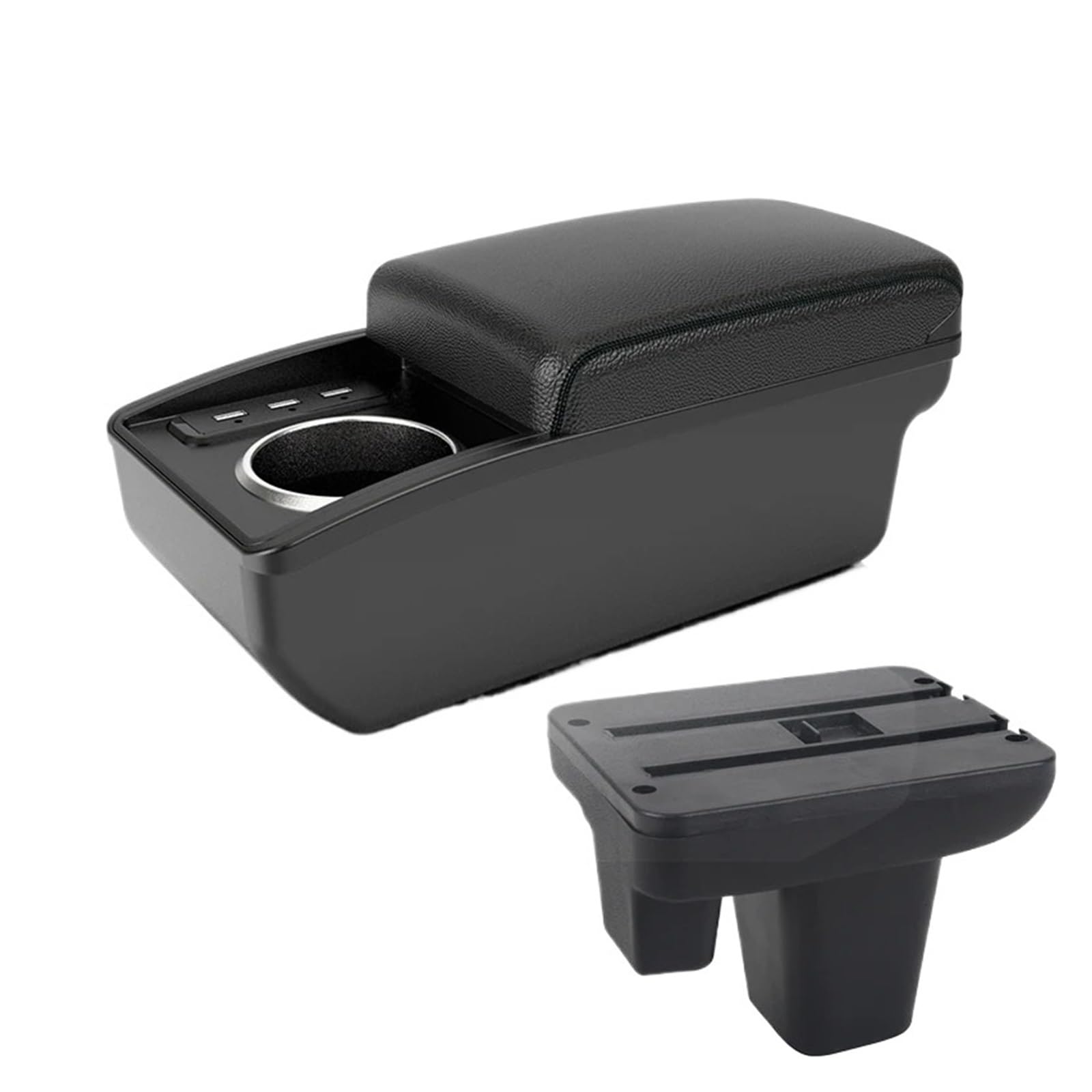 UMDJJU For MG For MG3 Car Armrest Box Central Storage Interior Modification Charging Supplies Right Driver Car Centre Console Armrest Box(B2 Black line 6 usb)