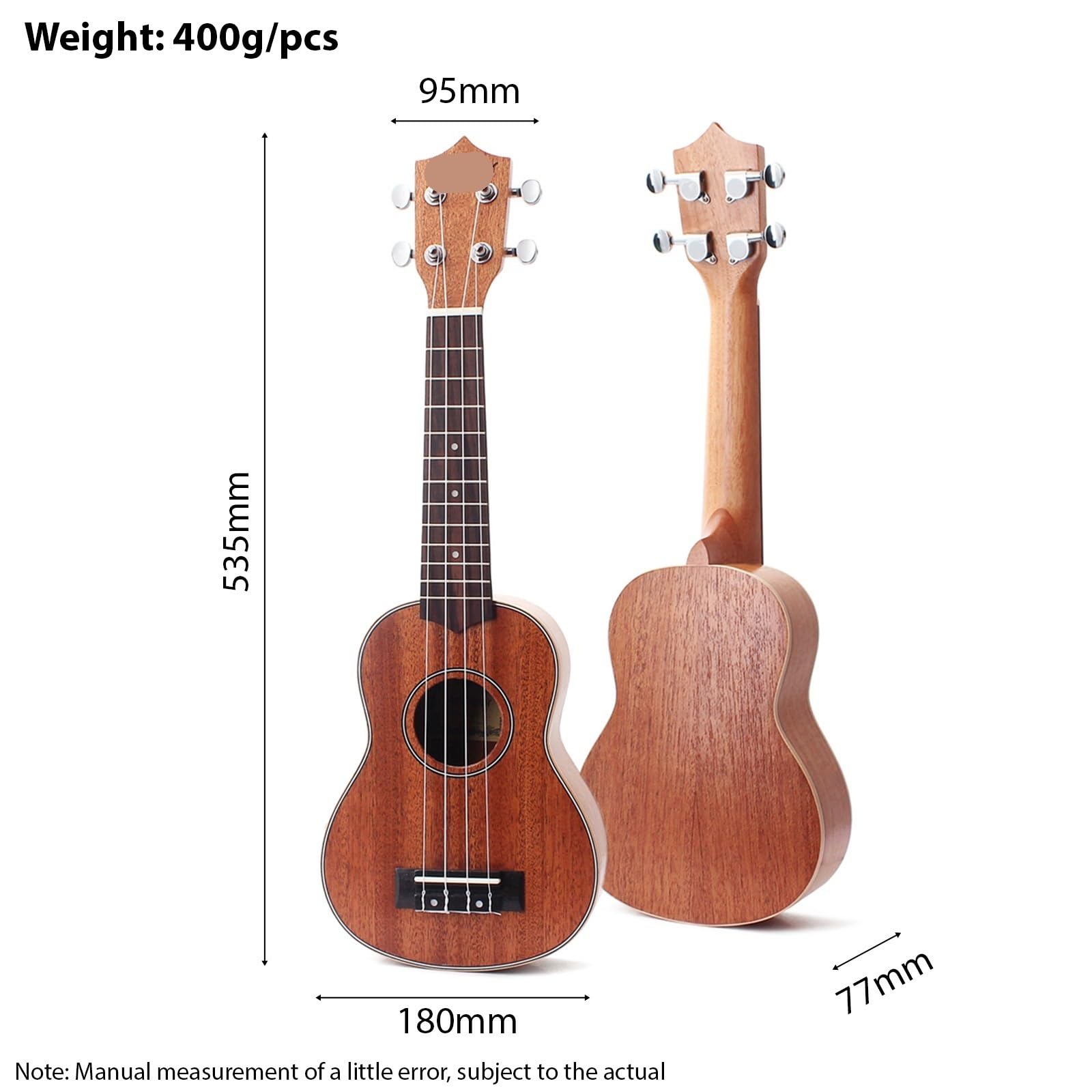 Ukulele Corde in Mogano for Ukulele Acustico da 21 Pollici for Strumenti Musicali Principianti for Studenti Principianti Professionisti