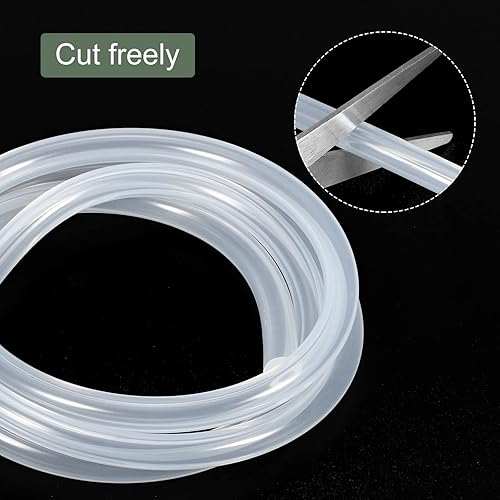 Miniatura 59 de YOKIVE Tubo de silicona, transferencia de agua, ideal para bomba (negro, 0.315 x 0.394 in IDxOD, 3.3 ft) Beige,Negro,Azul / Patchwork,Claro,forro