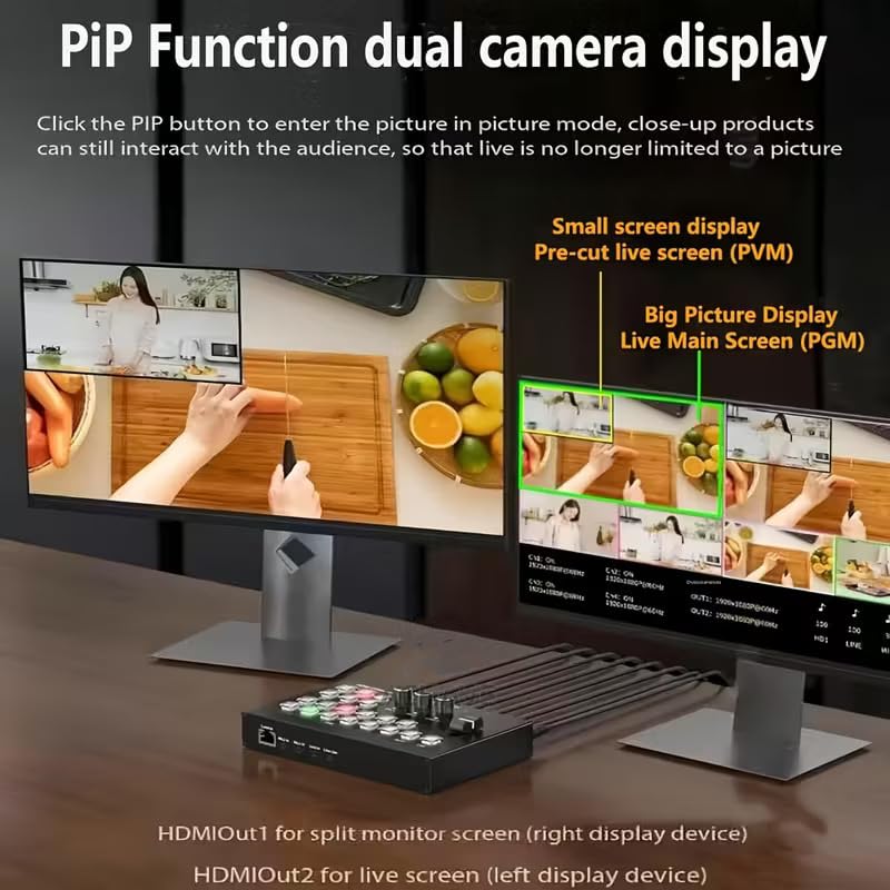 Image of MICROWARE FHD 4 Channel hdmi Video Recorder Mixer for Live Streaming 4xhdmi usb3.0 switcher Video Recorder for Tapes osd Camera
