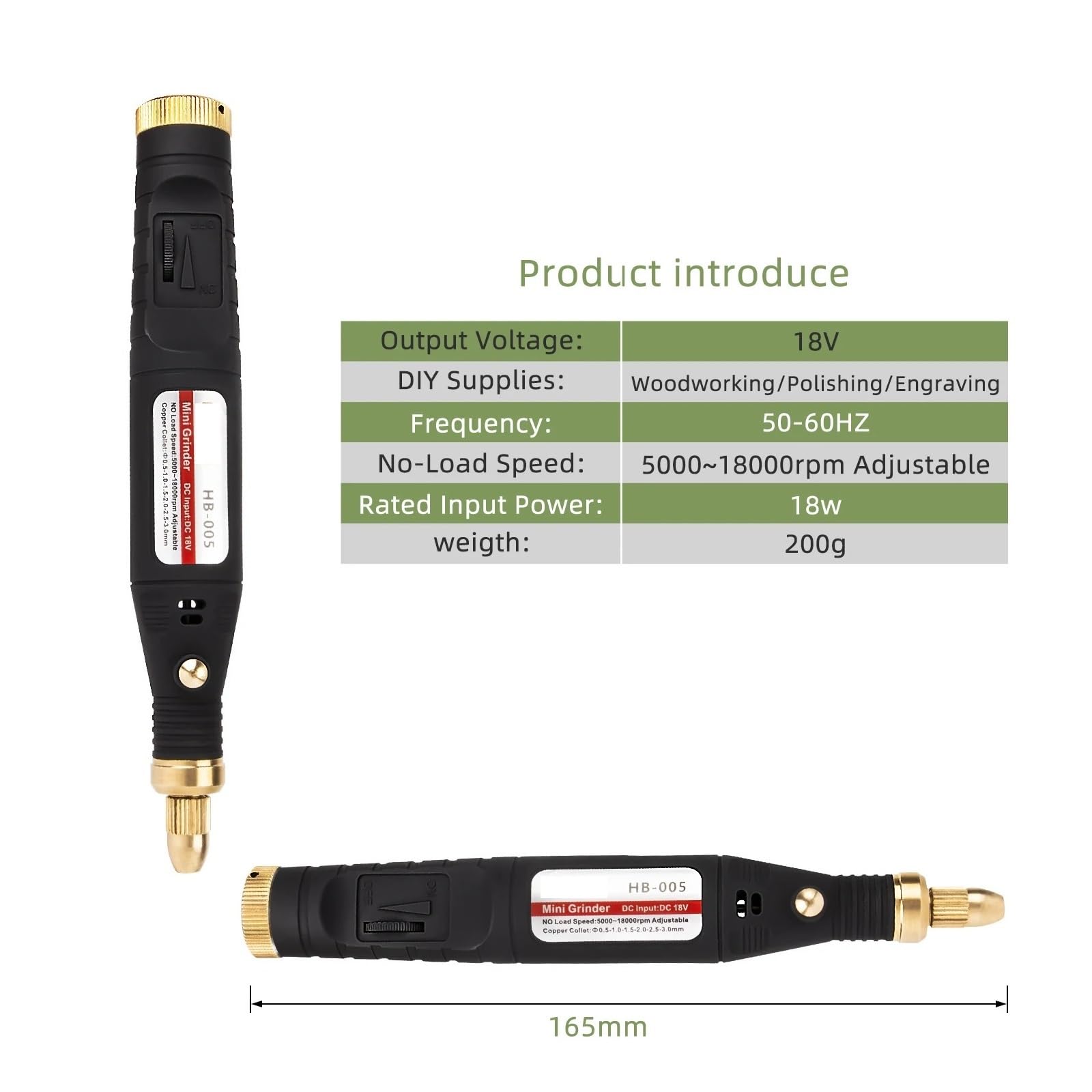 5000-18000 RPM Adjustable 5 Speed Electric Drill Grinder Engraver Pen Mini Drill Rotary Tool Grinding Machine 165Pcs Tip,DIY Tools(AZ-HB-005 SetD)