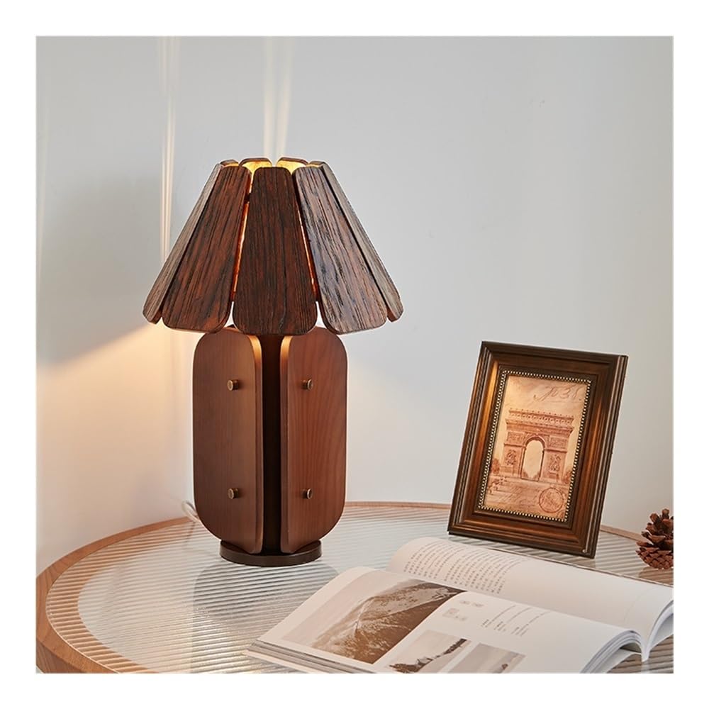 Lampa biurkowa, Salon Sofa Lampa stołowa Retro Gabinet Sypialnia Dekoracja nocna(Brown)