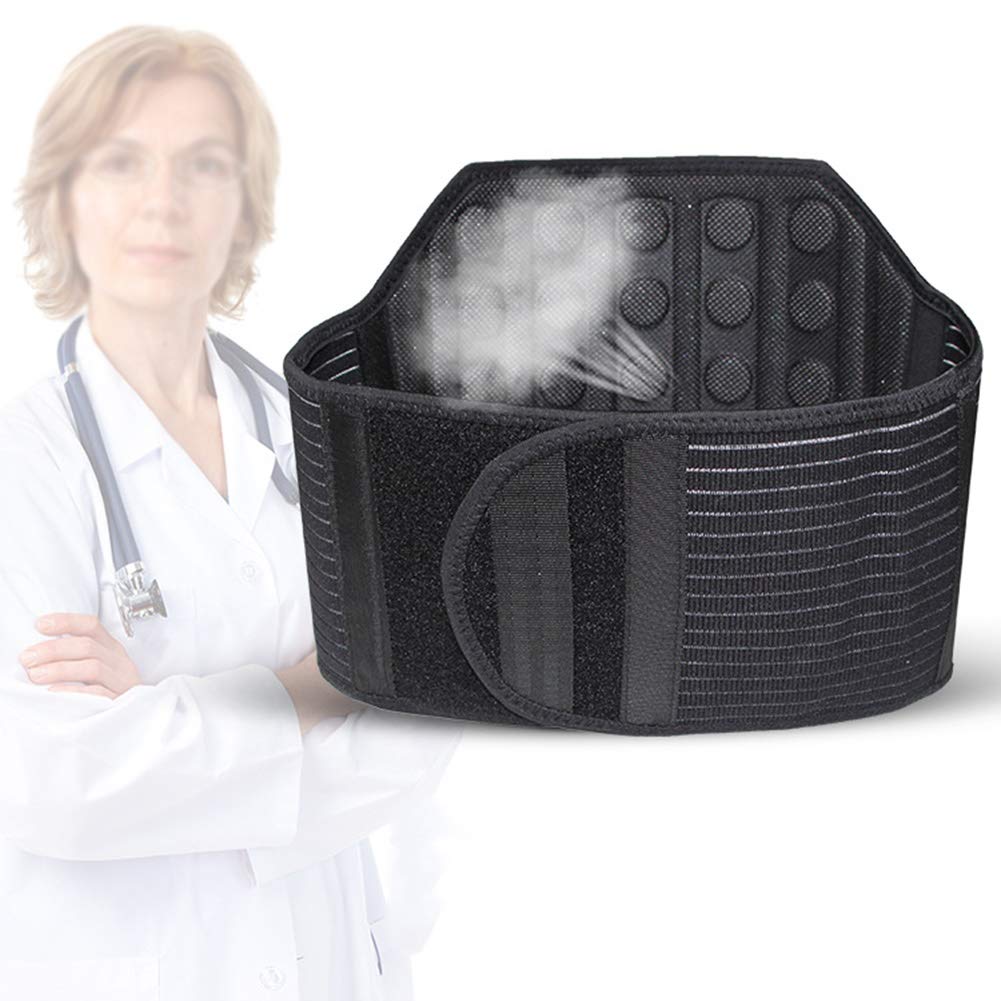 Lumbar Brace with Magnetic Heat Therapy - Adjustable Lower Back Support Belt for Pain Relief and Injury Prevention