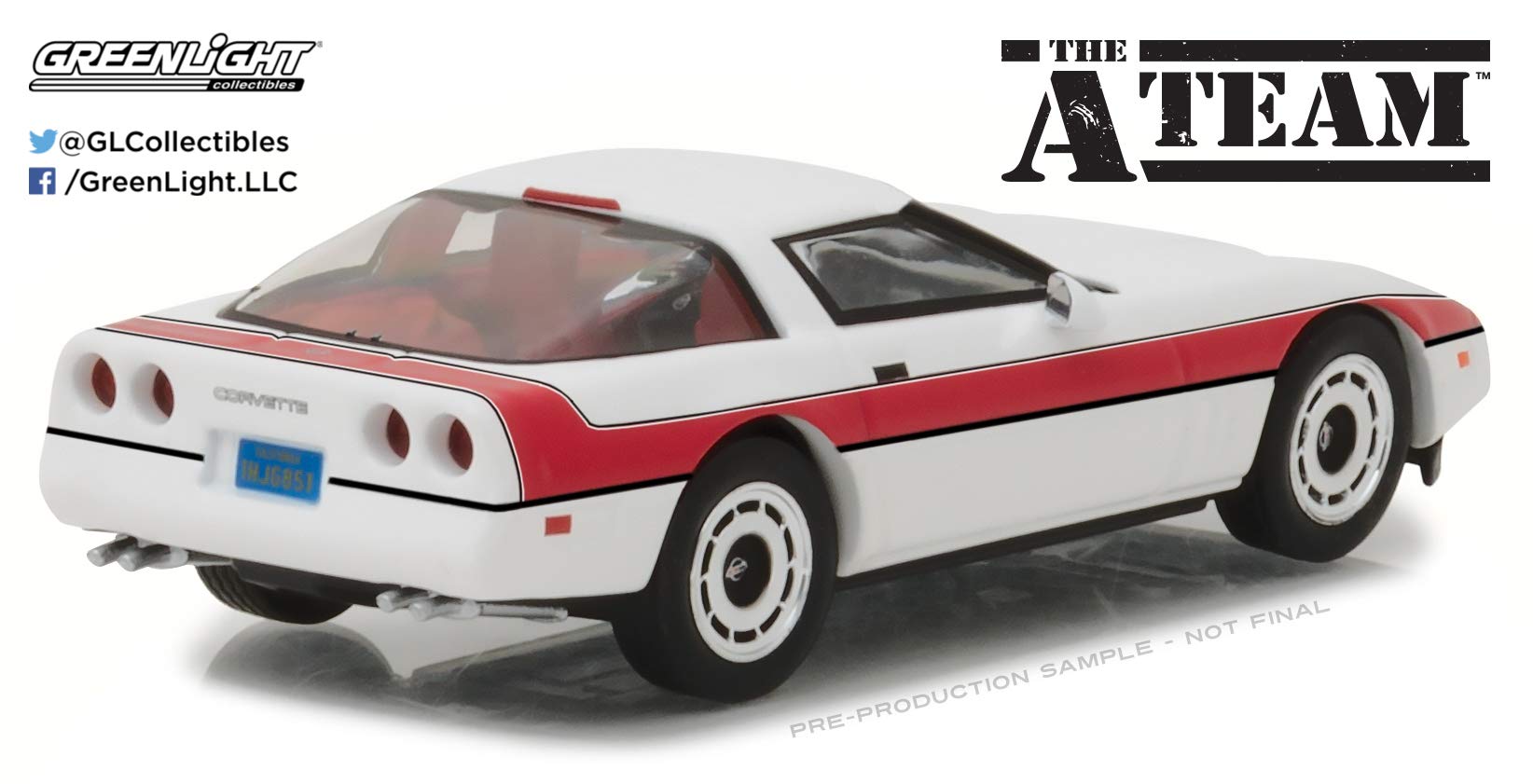 1984 Chevrolet Corvette C4 "The A Team" 1983-1987 Serie TV 1/43 Diecast Model Car by Greenlight 86517