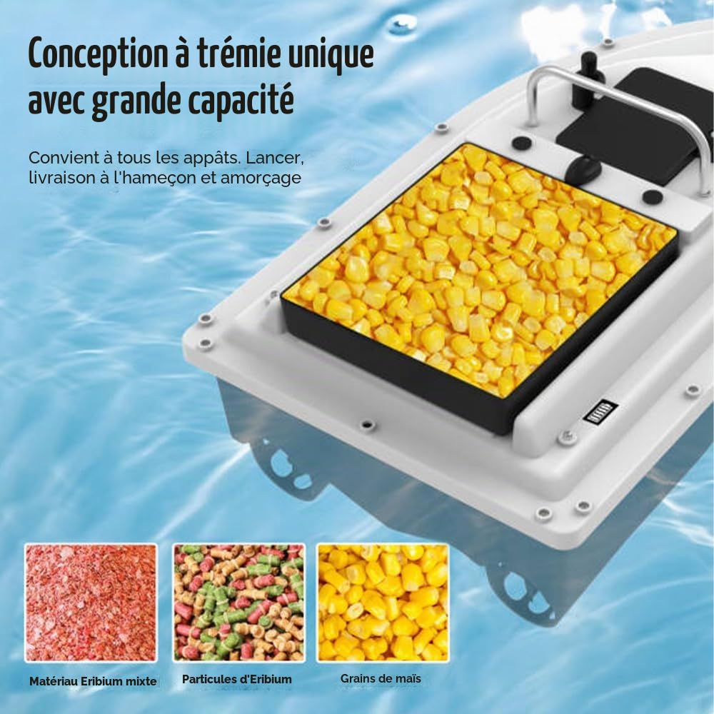 Kavolet GPS. 500 m RC leurre pêche chargeur bateau pêche sans fil télécommande grande capacité batterie 18000 mAh