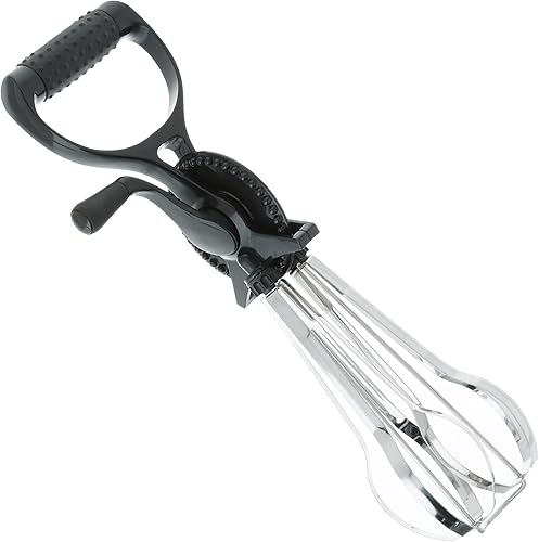 Fox Run Batidor manual de huevos negro mediano