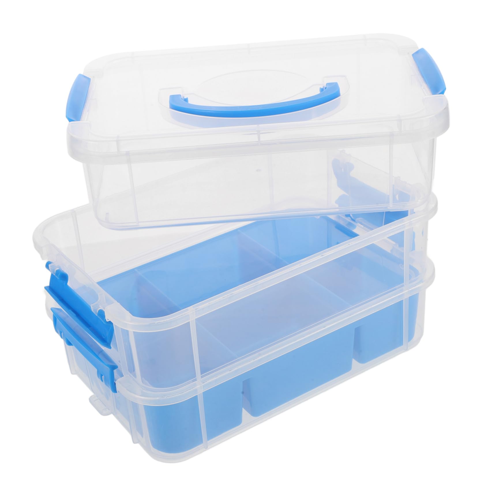 HOMSFOU Organizzatrice Impilabile Con Per Piccole e Giocattoli Versatile Per Scuola Mattoncini e Accessori Sky