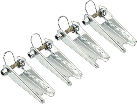 PATIKIL 2 Inch Hook Safety Latch Kit, 4 Pack Metal Towing Hitch Replacement for Clevis Hook Trailer, Silver
