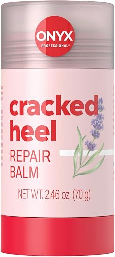 Onyx Professional Cracked Heel Repair Balm Stick, Lavender Scent, 1 Pack - Dry Heels Dry Cracked Feet Treatment, Moisturizing Heel Balm Rolls On, No Mess Like Foot Cream or Foot Lotion