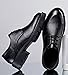 Men Dress Shoes British Style Fashion Business Formal Casual Leather Shoes for Wedding Groom Office Wear(10) Black