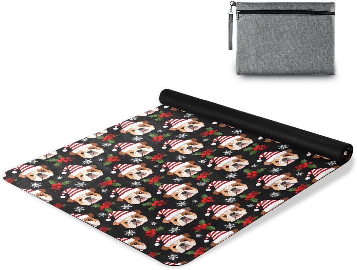 ALAZA Pug Pattern Yoga Mat Non Slip Fitness Exercise Mat, Workout Mat for Yoga, Pilates and Floor Exercises