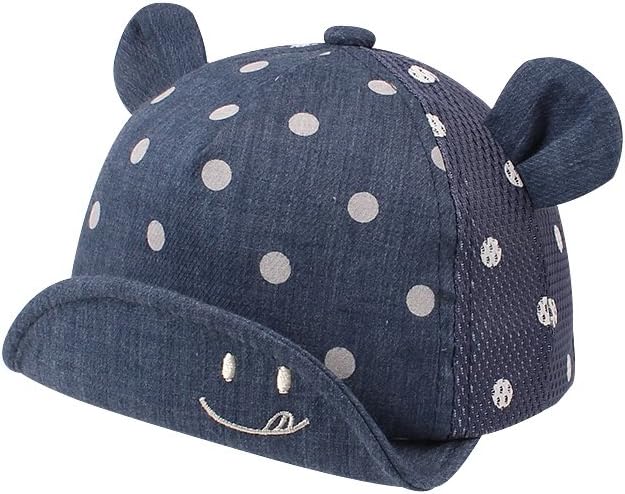XIAOHAWANG Bear Ears Baby Girl Sun Protection Hat Baby Boy Baseball Cap Infant Summer Hats 6-24 Months