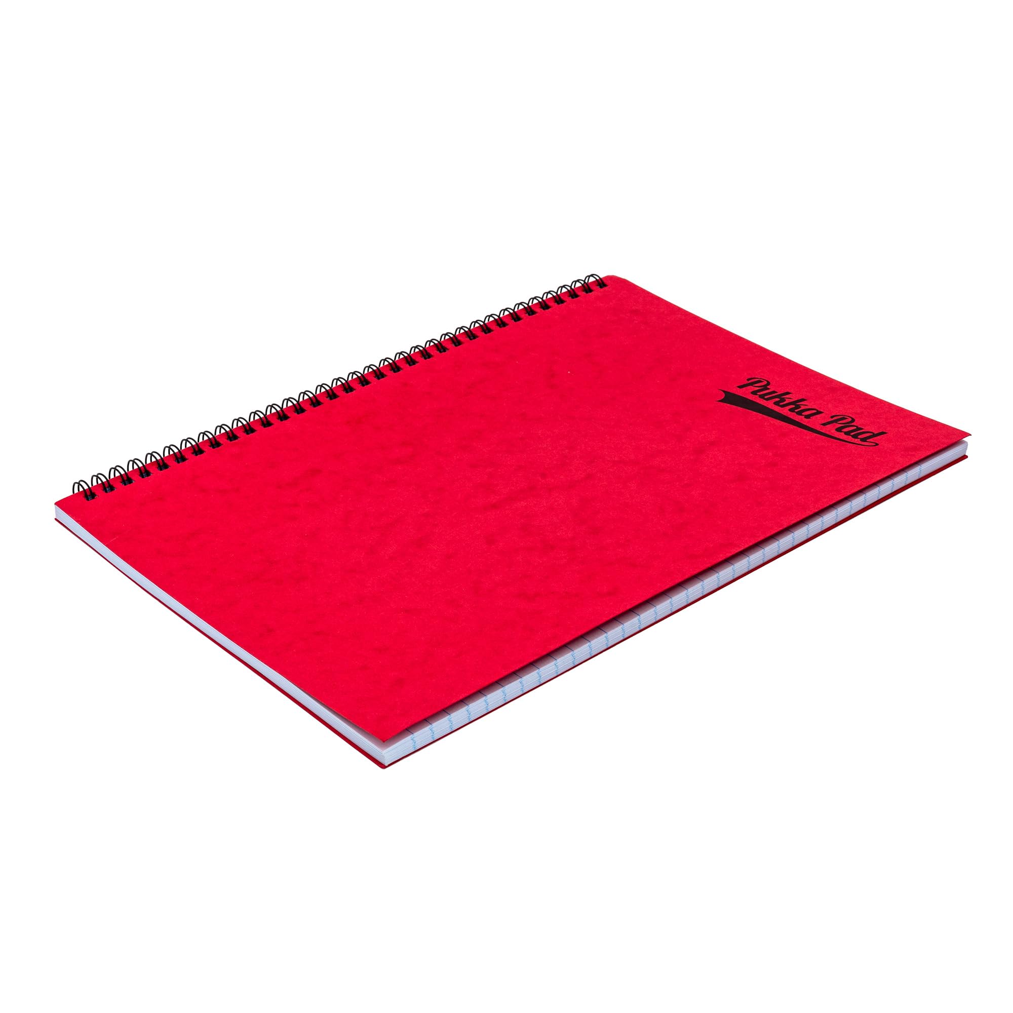 Pukka Pad, Bright Pressboard - Bloc de notas tamaño A4, 10 unidades, cuadernos laterales con 120 páginas de papel rayado de 80 g/m², cubierta de tablero prensado y cierre elástico para escuela