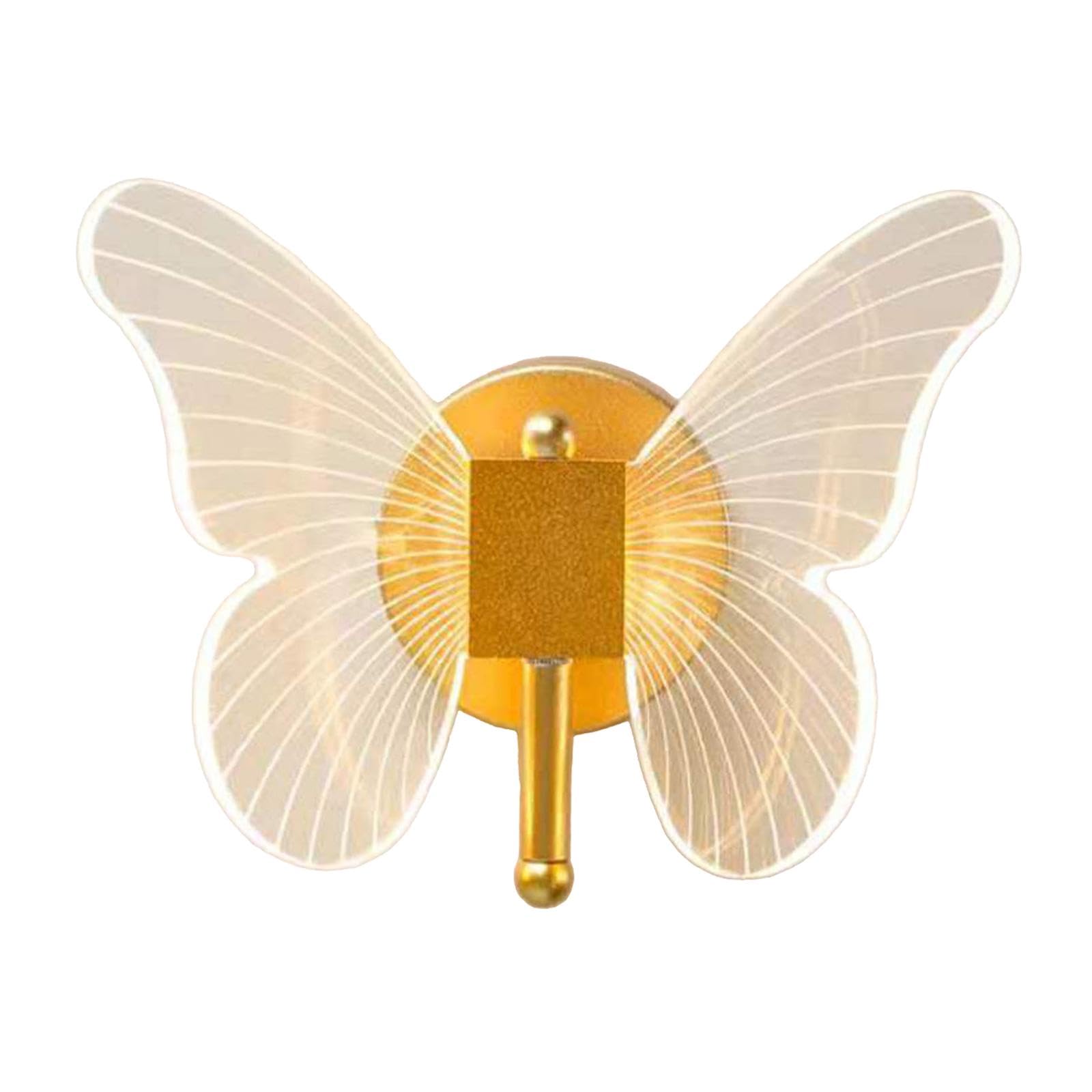 rockible Lámpara de Pared de Mariposa LED Luces de Pared de Mariposa Aplique de Pared Decorativo Moderno Accesorio de luz LED para Pasillo Habitación de niños, Luz Blanca