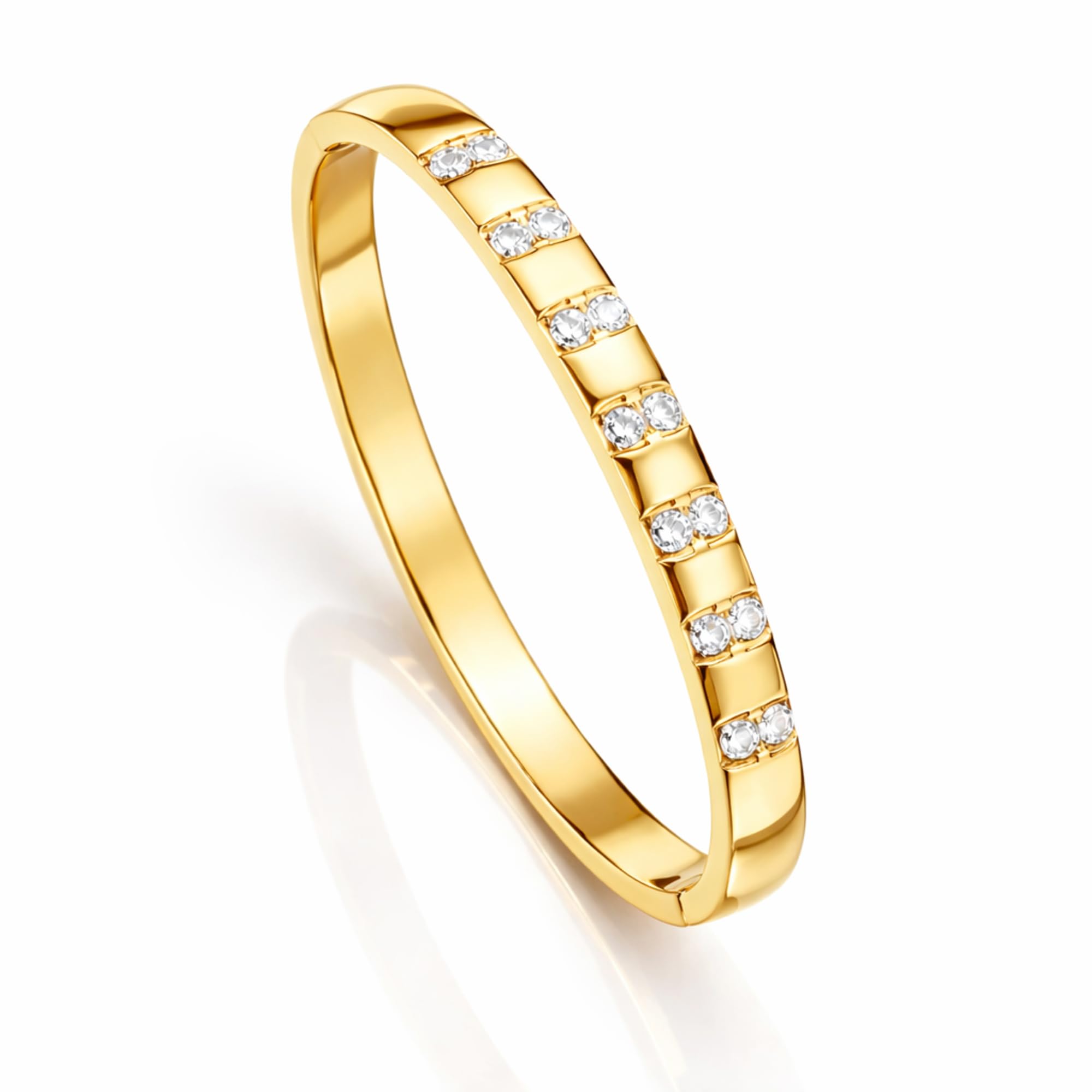 ROUGEMONT Damen Armreif-Hypoallergen-Klassisches zeitloses Design-Hochglanz -Funkelnde Zirkonia-mit stilvoller Geschenkverpackung Jewellery
