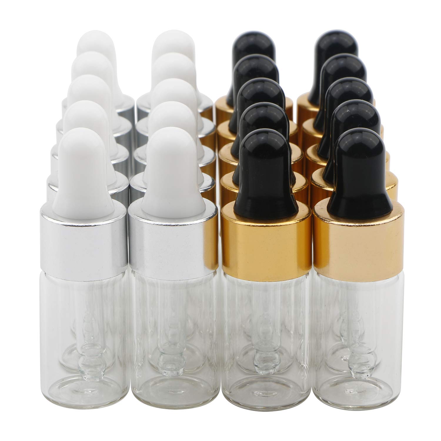 Mini flacons compte-gouttes rechargeables en verre transparent 3 ml pour un dosage précis sans fuite