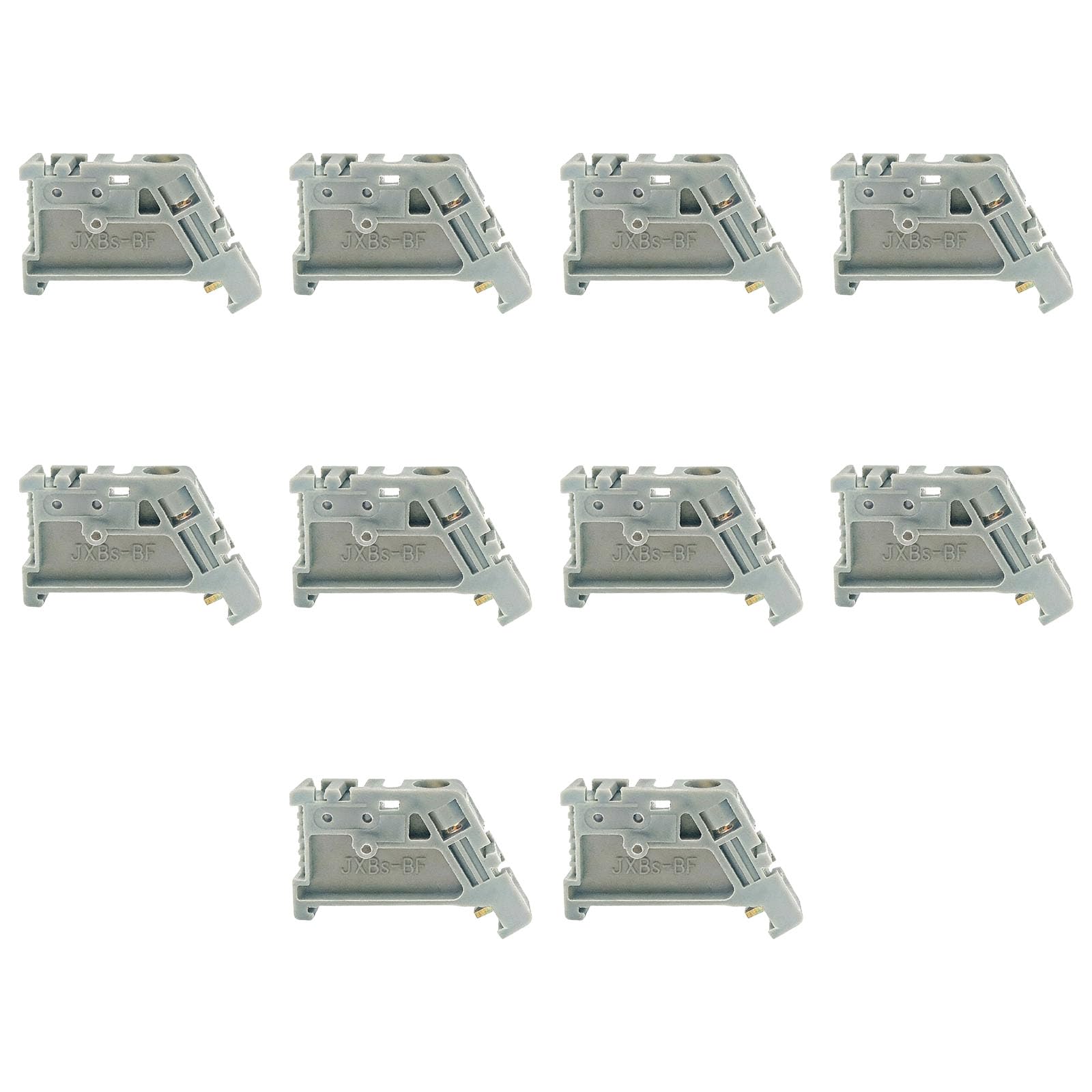 10Pcs EW35 Fixing Clip Strong Nylon Component Easy Installation Terminals Blocks Track Mounting Brackets for C45 Track Polyamide Command Block