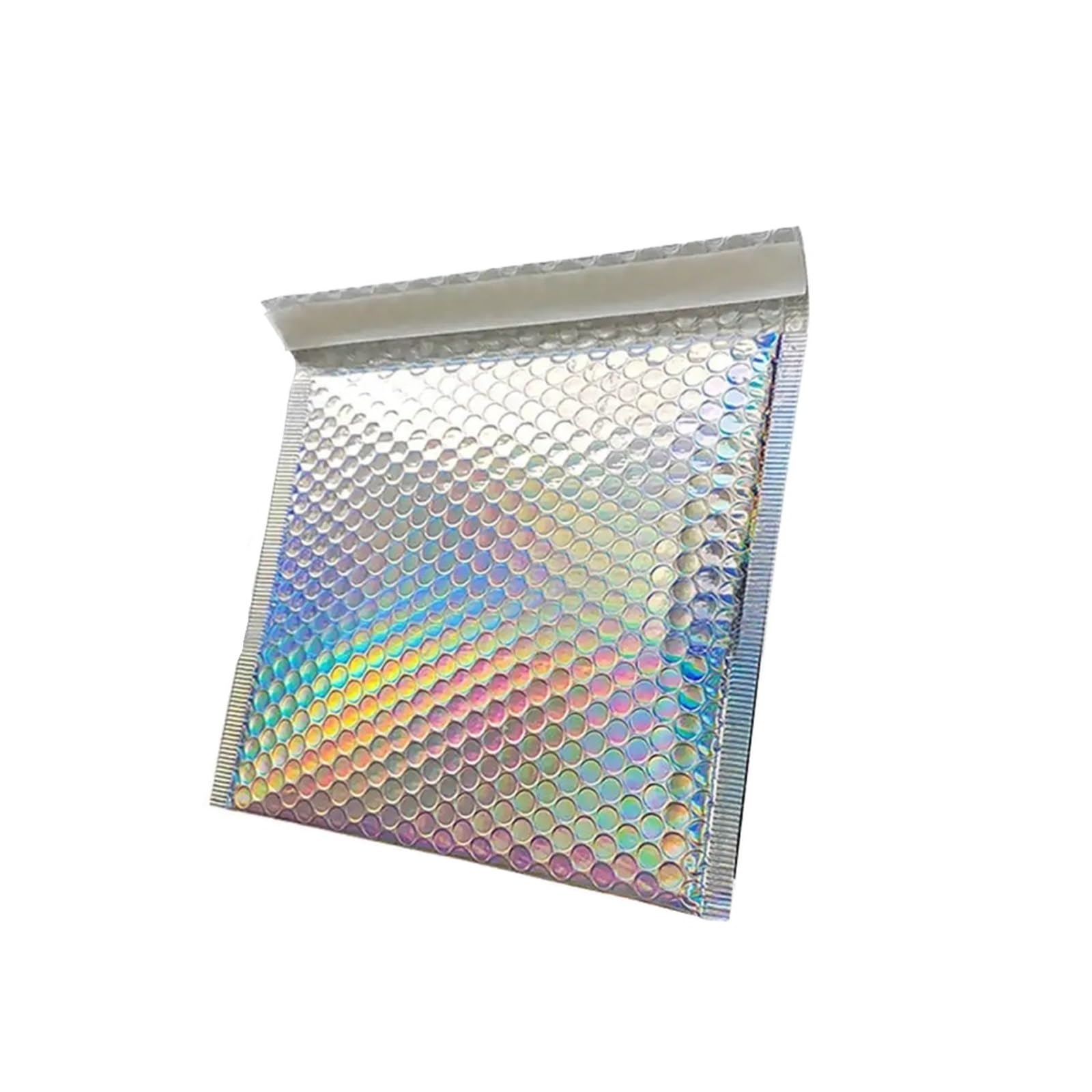Self Sealing Bubble Cushion 10Pcs/Lot Colorful Bubble Mailers Aluminized Bags Laser Envelope Self Seal Postal Packaging Book Shipping Package(8x8x4cm)