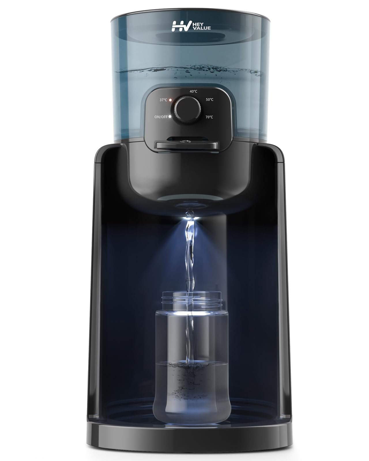 Water Warmer, HEYVALUE Baby Bottle Warmer, Formula Maker with Night Light, 4 Temperature Control & 72H Keep Warm, Detachable Tank, Instantly Dispenses Warm Water, Feed Baby More Easier and Healthier — image 1