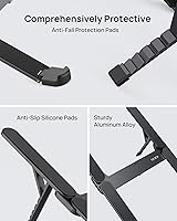 Vista 5 de SODI Ultra Compact Foldable Laptop Stand - Portable Laptop Holder for Desk & Travel Use, Ergonomic Aluminum Computer Holder with Adjustable Height