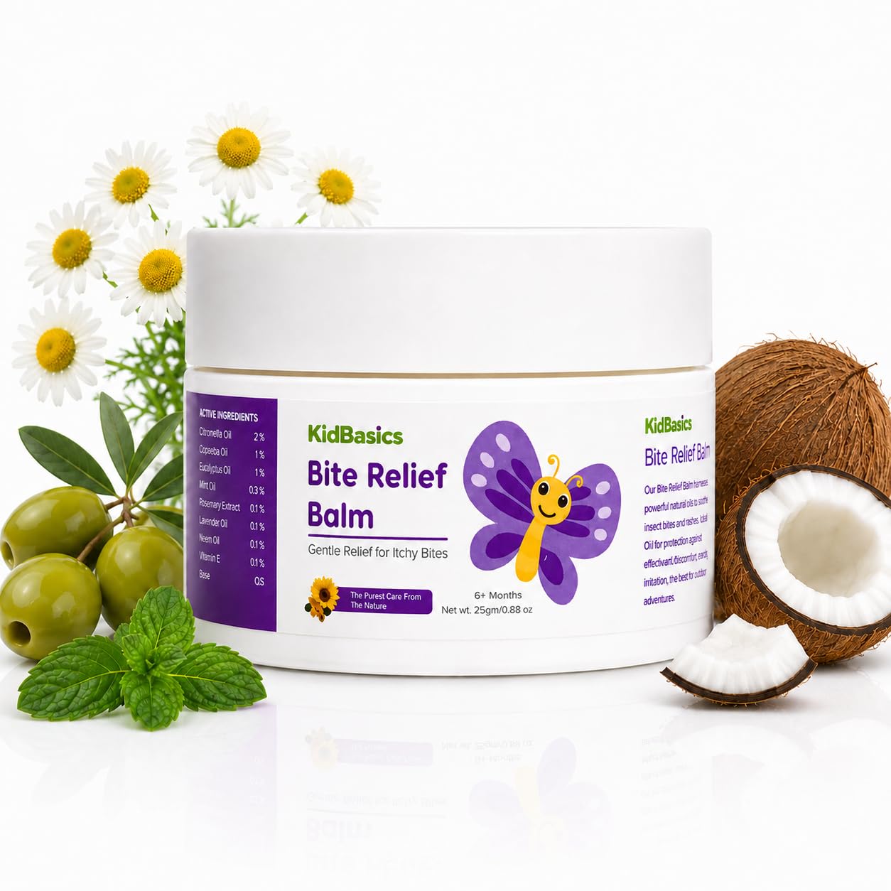 After Bite Relief Balm for Mosquito & Insect Bites – 25g | Fast Itch & Redness Relief | Natural Coconut & Eucalyptus, Safe for Kids & Babies, 100% Natural