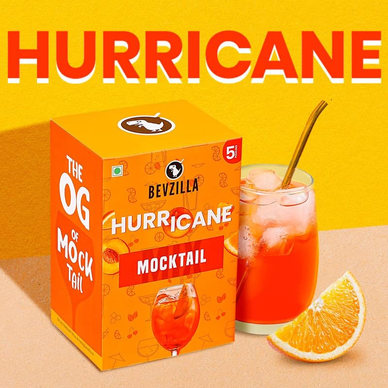 Image of Bevzilla Mocktail Mixer Powder - Hurricane & Cosmo Combo (10 Servings) | Refreshing, Non-Alcoholic & Low-Calorie | Instant Party-Perfect Mix | Enjoy Guilt-Free, Delicious Mocktails Anytime