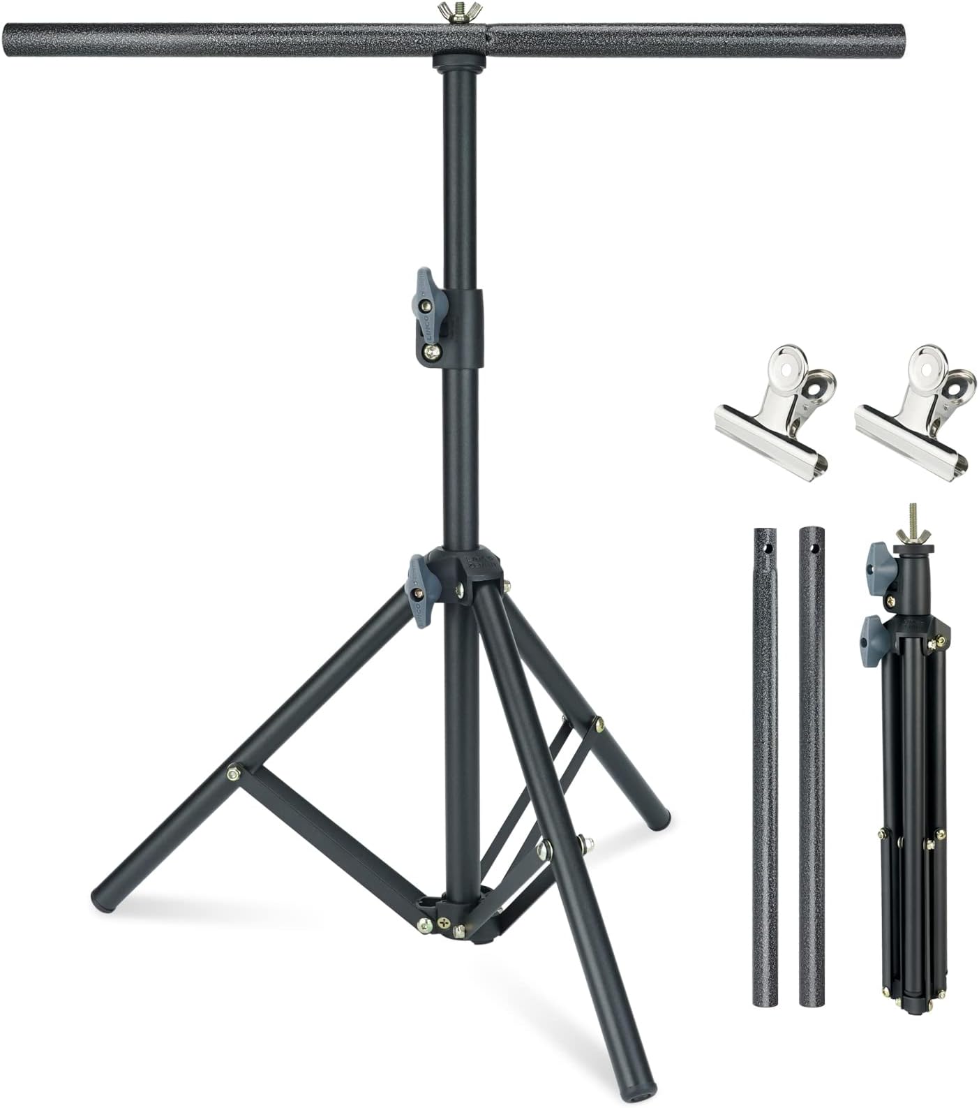 LINCO Lincostore Photography PVC Backdrop Background Small Support Stand System Metal 2.2ft Wide 2.6ft High Black