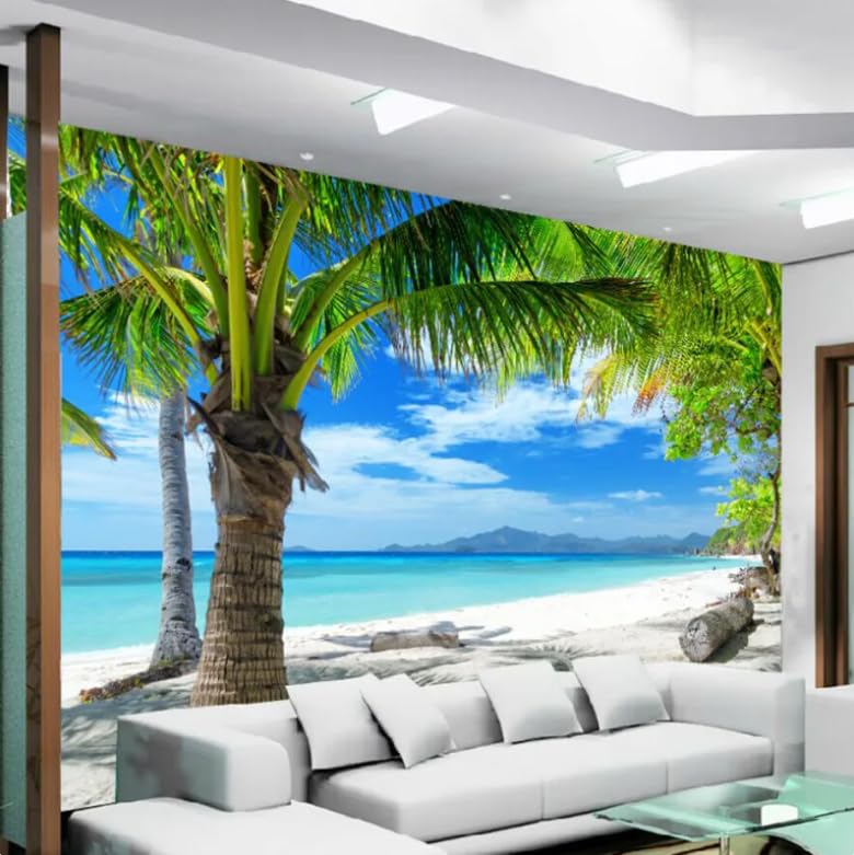 Décoration murale 3D mer et paysage de plage grand format