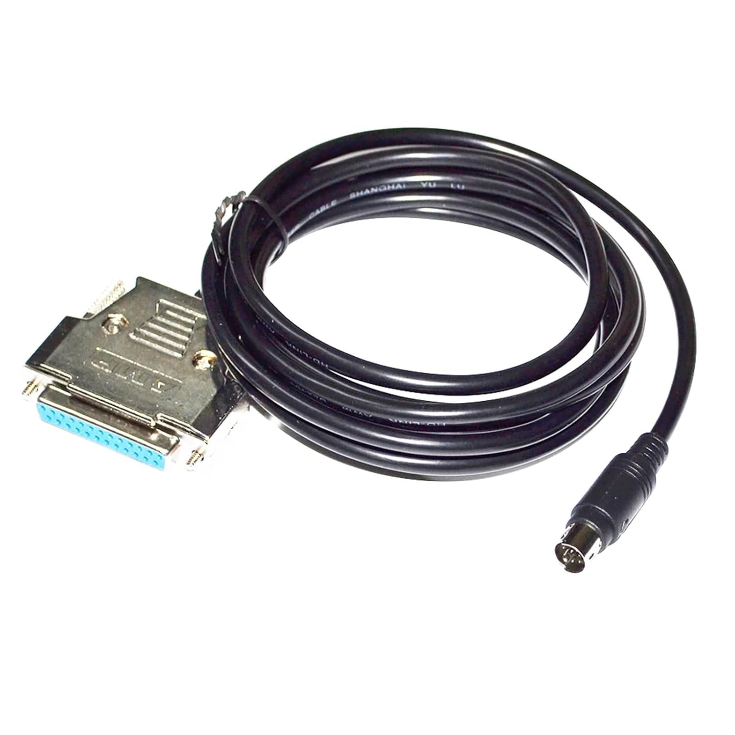 D-SUB 25 PIN DB25 Female to MINI DIN 8PIN Male Adapter PLC Programming FX-20P-CADP Cable for FX0/FX2N/FX1N Series PLC(3metres)