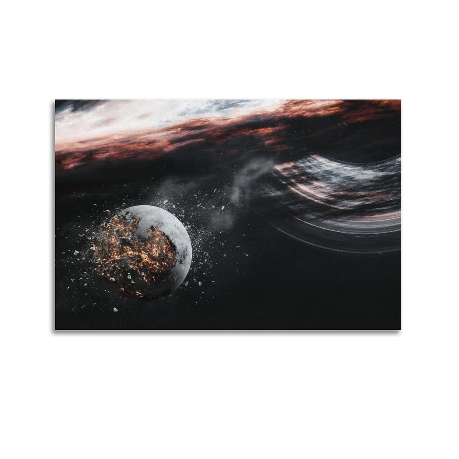 OKAHYS Black Hole Cosmic Phenomena Space Poster Decorative Painting Canvas Wall Artworks Picture 20x30inch(50x75cm)