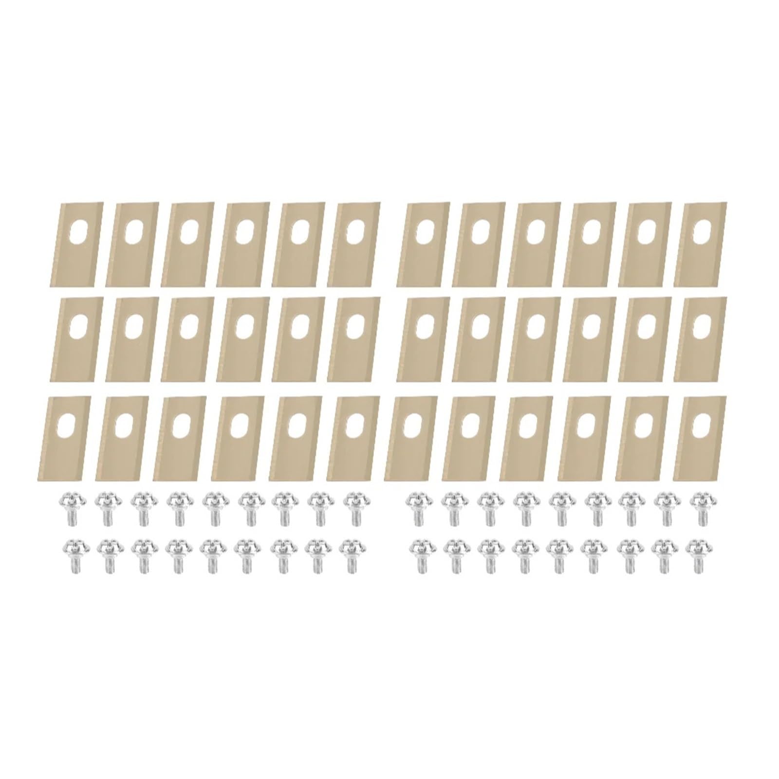 Cuchilla for Cortacésped 36 Piezas De Cuchillas De Corte for Cortacésped De Acero Inoxidable Con Kit De Tornillos Cuchillas De Repuesto for Cortacésped Compatibles Con Dreame Robotic(36PCS Gold)